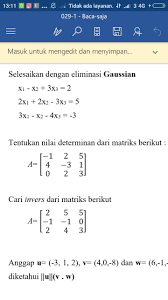 Dan hasil x1, x2, dan x3 sama persis dengan hasil menggunakan metode eliminasi gauss. Mohon Bantuan Terlalu Sulit Tanpa Jalanya Brainly Co Id