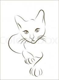 Not Bad If The Face Was Simplified Cat Outline Tattoo Cat Outline Cat Tattoo