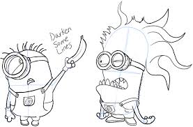 Coloring is a magnificent activity for all kids. How To Draw Stuart And An Evil Minion From Despicable Me 2 Drawing Tutorial How To Draw Step By Step Drawing Tutorials