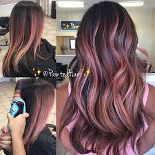 Straight To Waved Curling Video On Soft Rose Gold Painted Hair Video Up Next Snapchat Balayage Hair Hair Painting Rose Gold Hair Brunette