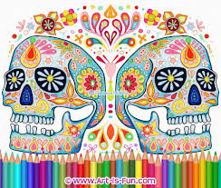 There are tattoo style skull coloring pages. Sugar Skull Coloring Pages Detailed Day Of The Dead Coloring Pages By Thaneeya Mcardle Art Is Fun