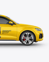Download Crossover Suv Mockup Side View Yellow Author