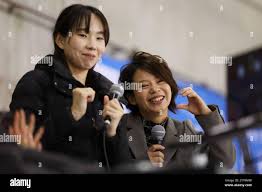 L to R) Misaki Oshigiri, Nana Takagi, NOVEMBER 12, 2023 - Speed Skating :  ISU Speed Skating World Cup 202324 Obihiro Men's 500m Division A at Meiji  Hokkaido Tokachi Oval in Hokkaido,