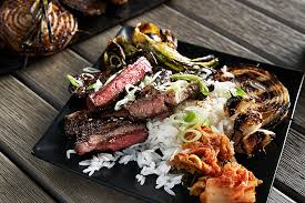 Remove from grill and garnish with green onions and sesame seeds. Korean Grilled Beef Ribs Barbecuebible Com