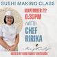 Traditional Sushi Making Class with Chef Ririka event image