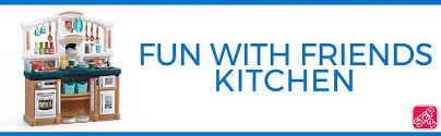 Maybe you would like to learn more about one of these? Amazon Com Step2 Fun With Friends Kitchen Large Plastic Play Kitchen With Realistic Lights Sounds Blue Kids Kitchen Playset 45 Pc Kitchen Accessories Set Toys Games