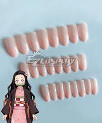A rare case of demons working together. Demon Slayer Kimetsu No Yaiba Nezuko Kamado Pink Fake Nails Cosplay Accessory Prop Buy At The Price Of 5 99 In Ezcosplay Com Imall Com