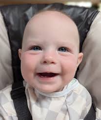 What should an 8-month-old baby's oral hygiene look like?