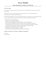 Referral Specialist Cover Letter Velvet Jobs