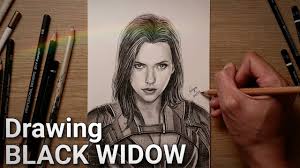 Dawn / june 12, 2012. Drawing Black Widow 2020 Scarlett Johansson Youtube