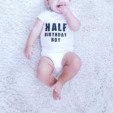 Half Birthday Outfit 6 Months Old Birthday Boy Baby Etsy