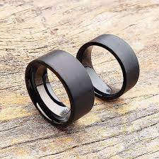 Black Wedding Band Men S Engagement Band Tungsten Ring Etsy In 2021 Black Wedding Band Mens Wedding Rings Mens Wedding Bands Black