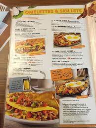 Denny S Menu Prices Meal Items Details Cost Ham And Cheese Omelette Hearty Breakfast Vintage Menu