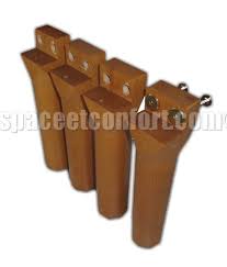 pieds de lit caribou teinte miel avec fixation horizontale