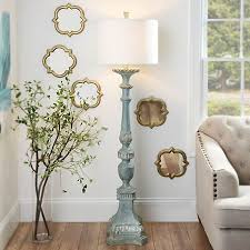Alana Distressed Blue Floor Lamp Kirklands Blue Floor Lamps Farmhouse Floor Lamps Floor Lamp Bedroom