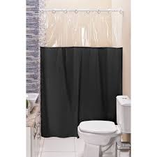 Cortina Box Banheiro Lisa C Detalhe Transparente Em Pvc Preto Cortina Box Cortina Box Banheiro Box Banheiro