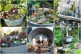 Shabby chic für den garten. Stimmungsvolle Deko Mit Einer Alten Zinkwanne 15 Ideen Nettetipps De