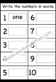 Below you'll find a collection of worksheets to teach number recognition and counting up to ten. Spelling Numbers In Words Free Printable Worksheets Worksheetfun