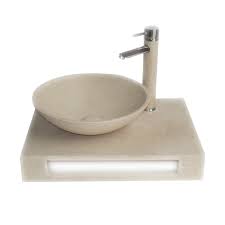 eviva grail 23 in. marble vessel sink