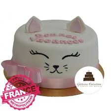 Gateau D Anniversaire Chaton Existe Aussi En Bleu Gateau Anniversaire Anniversaire Chat Anniversaire Chaton