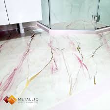 Mpthairsaloon no14,jalan tembikai 10 taman kota masai, pasir gudang. Gold Sakura Pink Highlights On Pink Base Epoxy Floor Resin Floor Metallic Epoxy