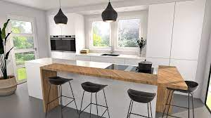 nove keukens witte keuken met houten barblad keuken ontwerp keuken witte keuken