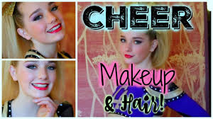 cheer makeup and hair tutorial