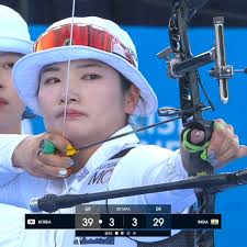 A tough test for Korea. 🌟, They hold their ground to win recurve women’s  team bronze in Gwangju. 🥉🇰🇷, Full match available