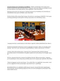 Dalam pawarta ini, siswa diharapkan bisa membuat dan membaca teks pawarta dengan baik dan benar. Pawarta Bahasa Jawa Memaknai Pendidikan