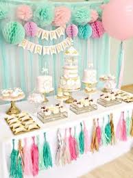 1st Birthday Cake Table Decoration Ideas Pastel Theme First Birthday Cake Table Decorations Birthday Dessert Table Birthday Dessert Table Birthday Party