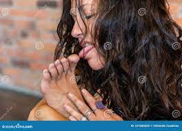 Crazy and Carefree Woman Licks Foot Stock Image - Image of feet, beautiful:  167200659