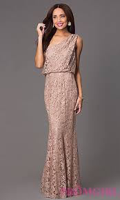 Floor Length One Shoulder Blouson Waist Gown At Promgirl Com Prom Dresses Long Evening Gowns Dresses