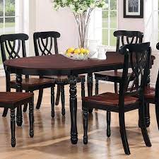 7pc avon 42x60 oval kitchen dining table w/ 6 wood seat chairs in black & cherry. Addison Oval Dining Table Black Cherry Dining Room Design Modern Dining Table Black Oval Table Dining