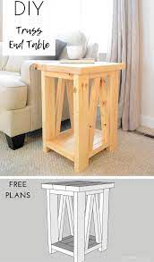 Rustic Truss End Table Diy End Tables Woodworking Furniture Plans Diy Furniture Projects