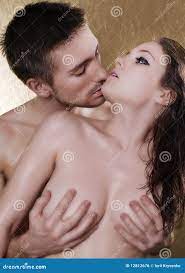 Kissing couple nude