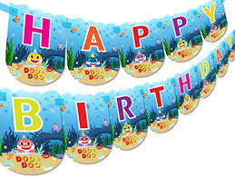 Find and save ideas about ocean party on pinterest. Cute Shark Happy Birthday Banner Blue Ocean Theme Party Supplies Shark Family Baby Birthday Party Decorations For Kids Shark Themed Party Buy Online In Gambia At Gambia Desertcart Com Productid 119726582