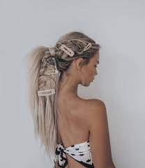 Kirstenzellers Braided Side Ponytail With Hair Clip Accessories Easy Hairstyle Tutorial Hair Styles Braided Ponytail Hairstyles Ponytail Hairstyles