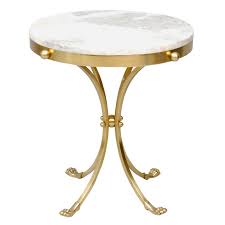 Brass And Marble Accent Table 1stdibs Com Marble Accent Table Brass Accent Table Furniture Side Tables