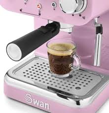 Swan Retro Pump Espresso Coffee Machine Pink Fiftiesstore Com