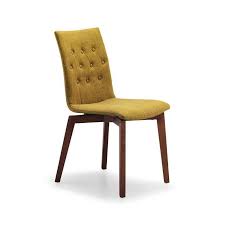 Sebastian Chair In Chartreuse Set Of 2 Tufted Dining Chairs Contemporary Wood Dining Chairs Fabric Dining Chairs