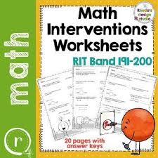 Nwea Map Prep Math Practice Worksheets Rit Band 191 200 Interventions Math Practice Worksheets Math Intervention Math Practices