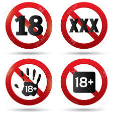 Adults Only Content Button. XXX Sticker. Age Limit Stop Sign. XXX Adults  Only Content Icon. 18 Years Old. Prohibition Symbol. Stock Photo, Picture  and Royalty Free Image. Image 24018185.