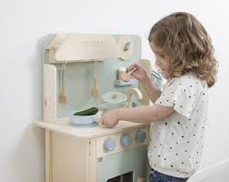 little dutch wooden toy kitchen mint