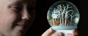 With two snow dressed penguins hiding from a large polar bear, this snow. History Of Snow Globes Coolsnowglobes