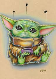 Baby Yoda Star Wars Fine Art Pictures To Draw Art