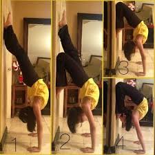 From Handstand To Double Scorpion Handstand Using The Wall Yoga Fitness Yoga Poses Dance Stretches