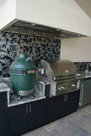 outdoor kitchen with green egg houzz