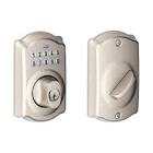 Camelot Combination Deadbolt & Lever, Matte Black Schlage