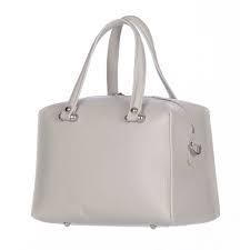 Sale Rigid genuine leather hand bag for woman, SOFIA, CHIARO SCURO, GREY,  Made in Italy | LEATHER HANDBAGS | Emporium Italy