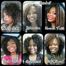 Different Freetress Curl Patterns For Crochet Braids Types Of Crochet Hair Crochet Curls Crochet Braids
